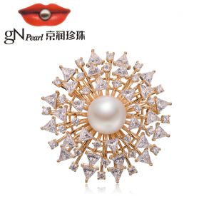 京润 昭美 合金淡水珍珠胸针 