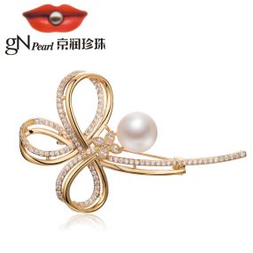 京润 结爱 合金淡水珍珠胸针 